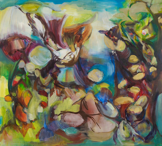 Golden Dialogue 180x200cm oil on canvas 2011